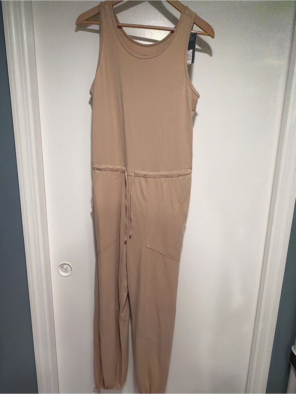 Universal thread tan neutral jumpsuit one piece